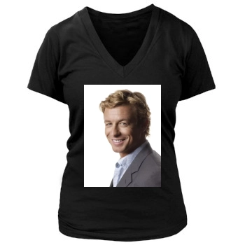 Simon Baker Women's Deep V-Neck TShirt