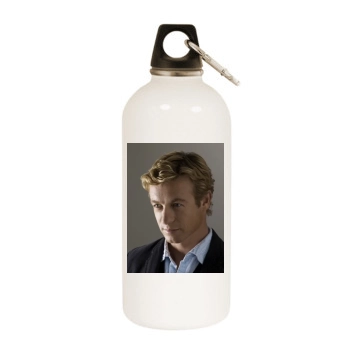 Simon Baker White Water Bottle With Carabiner