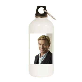 Simon Baker White Water Bottle With Carabiner