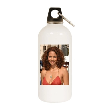 Halle Berry White Water Bottle With Carabiner