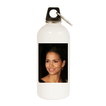 Halle Berry White Water Bottle With Carabiner