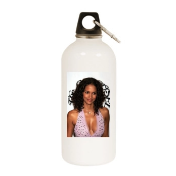 Halle Berry White Water Bottle With Carabiner