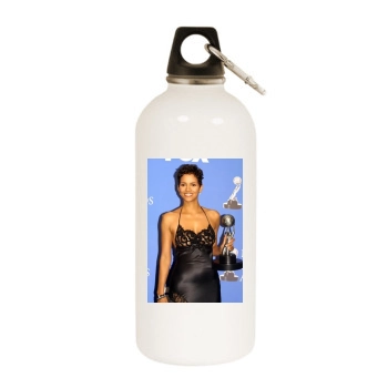 Halle Berry White Water Bottle With Carabiner