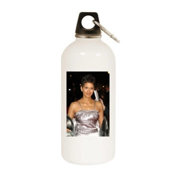 Halle Berry White Water Bottle With Carabiner