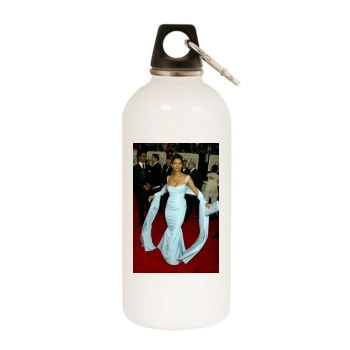 Halle Berry White Water Bottle With Carabiner