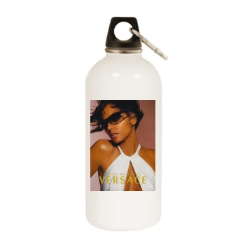 Halle Berry White Water Bottle With Carabiner