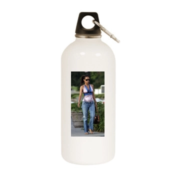 Halle Berry White Water Bottle With Carabiner