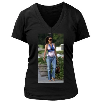 Halle Berry Women's Deep V-Neck TShirt