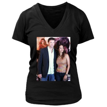 Halle Berry Women's Deep V-Neck TShirt