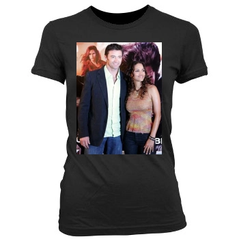 Halle Berry Women's Junior Cut Crewneck T-Shirt