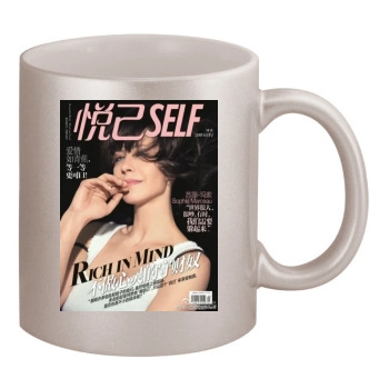 Sophie Marceau 11oz Metallic Silver Mug