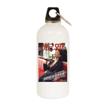 Sophie Marceau White Water Bottle With Carabiner