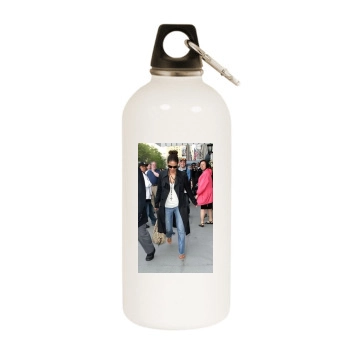 Halle Berry White Water Bottle With Carabiner