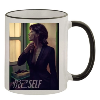 Sophie Marceau 11oz Colored Rim & Handle Mug