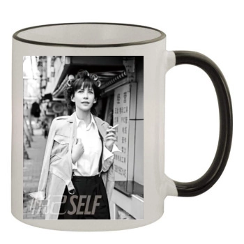 Sophie Marceau 11oz Colored Rim & Handle Mug