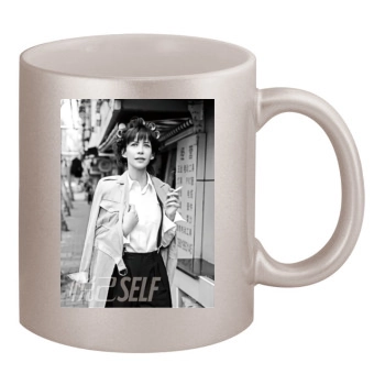 Sophie Marceau 11oz Metallic Silver Mug