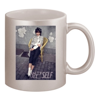 Sophie Marceau 11oz Metallic Silver Mug