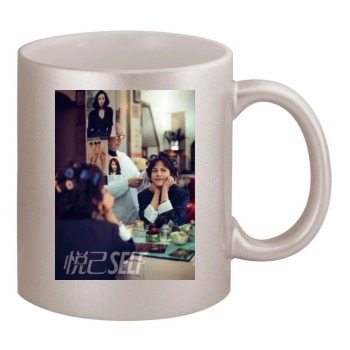 Sophie Marceau 11oz Metallic Silver Mug