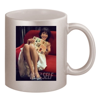 Sophie Marceau 11oz Metallic Silver Mug