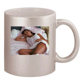 Sophie Marceau 11oz Metallic Silver Mug