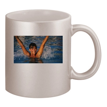 Sophie Marceau 11oz Metallic Silver Mug