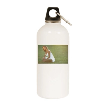 Sophie Marceau White Water Bottle With Carabiner