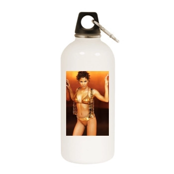 Halle Berry White Water Bottle With Carabiner