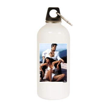 Halle Berry White Water Bottle With Carabiner