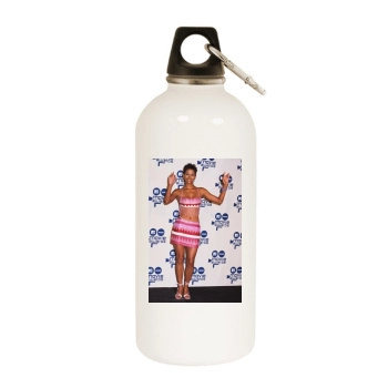 Halle Berry White Water Bottle With Carabiner