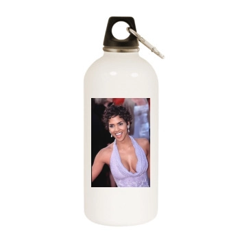 Halle Berry White Water Bottle With Carabiner