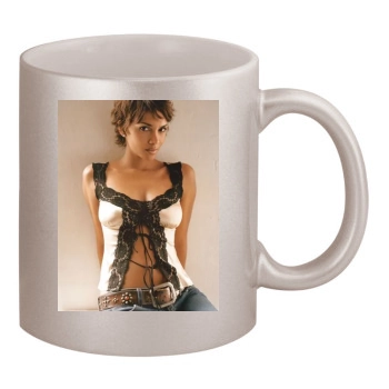 Halle Berry 11oz Metallic Silver Mug