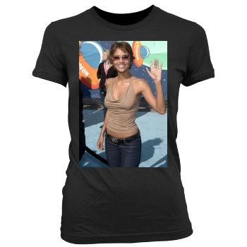 Halle Berry Women's Junior Cut Crewneck T-Shirt