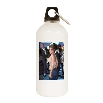 Halle Berry White Water Bottle With Carabiner