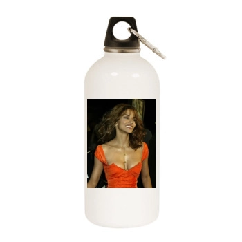 Halle Berry White Water Bottle With Carabiner