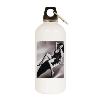 Halle Berry White Water Bottle With Carabiner