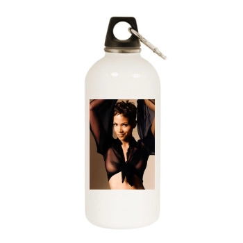 Halle Berry White Water Bottle With Carabiner