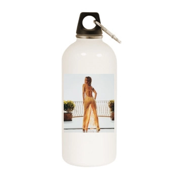 Halle Berry White Water Bottle With Carabiner