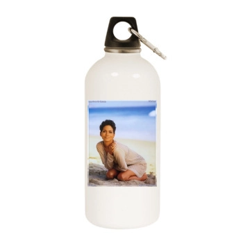 Halle Berry White Water Bottle With Carabiner