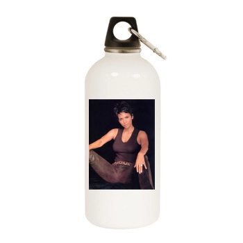 Halle Berry White Water Bottle With Carabiner