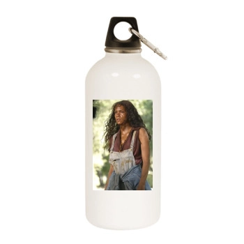 Halle Berry White Water Bottle With Carabiner