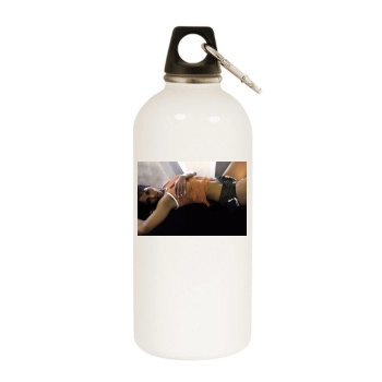 Halle Berry White Water Bottle With Carabiner