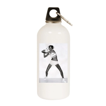 Hana Soukupova White Water Bottle With Carabiner