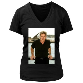 Harrison Ford Women's Deep V-Neck TShirt