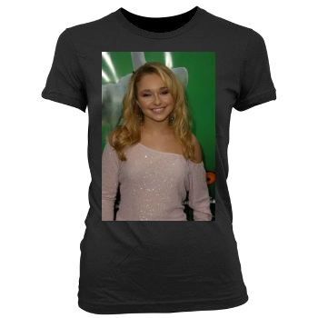 Hayden Panettiere Women's Junior Cut Crewneck T-Shirt