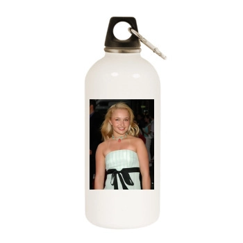 Hayden Panettiere White Water Bottle With Carabiner