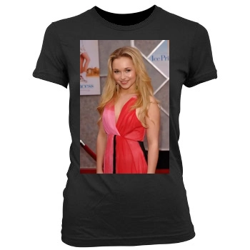 Hayden Panettiere Women's Junior Cut Crewneck T-Shirt