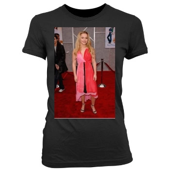 Hayden Panettiere Women's Junior Cut Crewneck T-Shirt