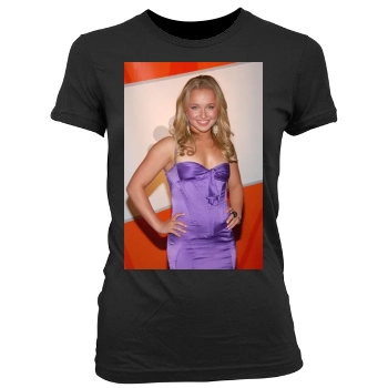 Hayden Panettiere Women's Junior Cut Crewneck T-Shirt