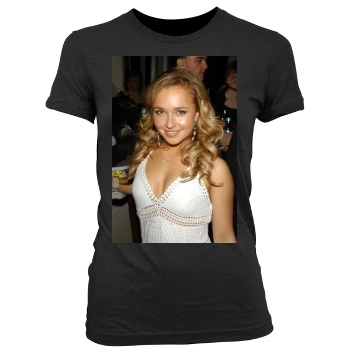 Hayden Panettiere Women's Junior Cut Crewneck T-Shirt