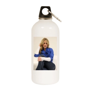 Stephanie March White Water Bottle With Carabiner